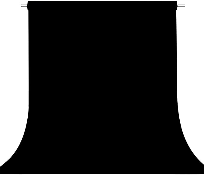 Black Photography Backdrop for Photoshoot, Fabric 6x9ft | Versatile Studio by TERSUM