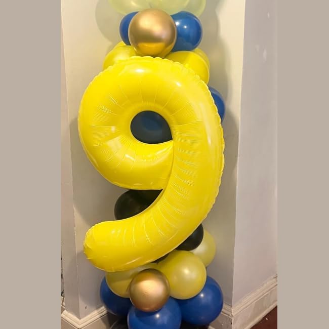 Number Balloons 9 Balloon Yellow - Image 2
