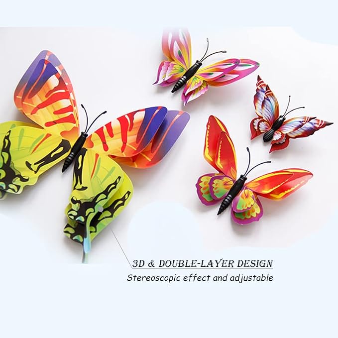 OPSEAM 3D Butterfly Wall Decor Butterfly Decorations Stickers - Image 2
