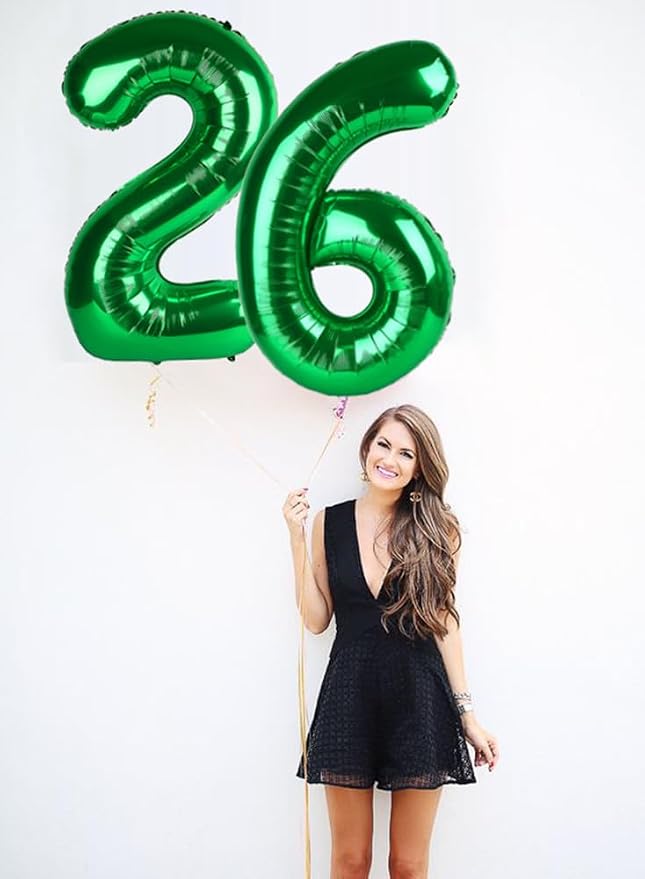 Number Balloons 6 Balloon Dark Green - Image 3