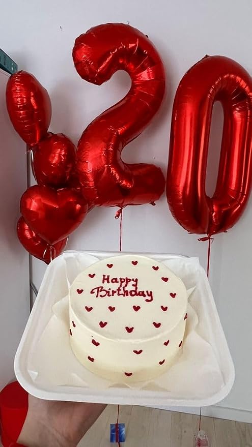 40 Inch Red Number 5 Balloon Birthday Party Decorations - Image 2