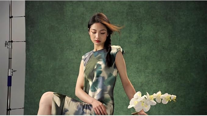 UrcTepics 5×7 ft Green Fabric Photo Backdrops, Classic Abstract Texture Backdrop - Image 5