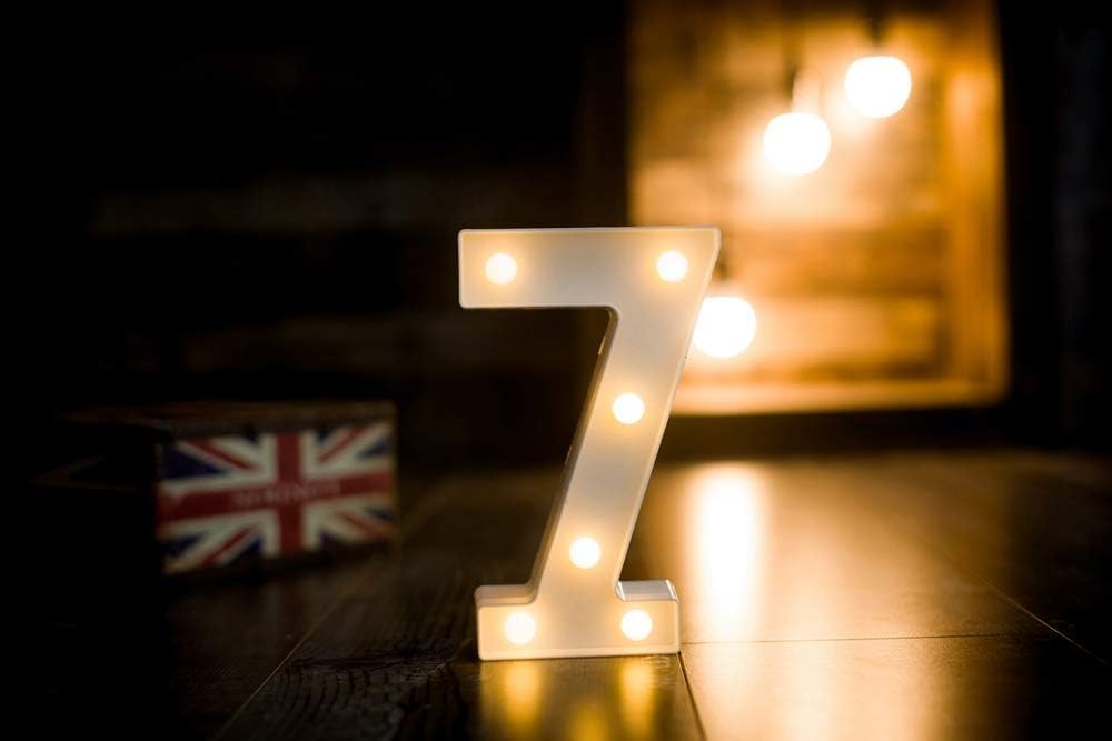 Foaky Rechargeable LED Letter Lights Sign Marquee Light Up Letters Sign for Night Light Wedding/Birthday Party Christmas Lamp Home Bar Decoration (7)