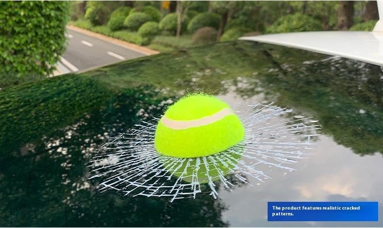 Car 3D elf Ball car Sticker, car Window Funny Creative Decorative Sticker(18cmx18cmx3cm) (Yellow Football)