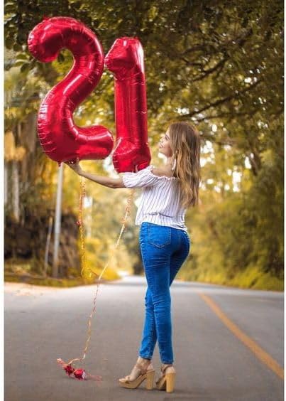Red Number 10 Balloon 40 Inch - Image 4
