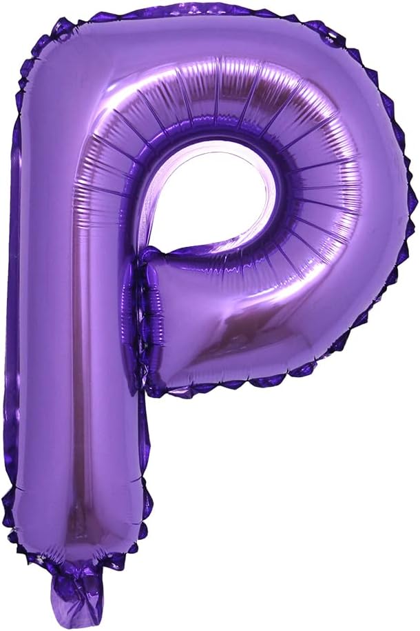 16 inch Purple Alphabet Letter and Number Balloons Set Package, Aluminum by RUIANSI