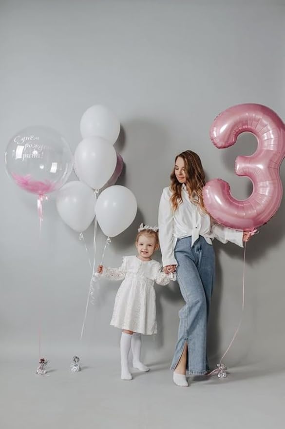 Number 23 Balloon 40Inch for 23th 32 Women Birthday Decorations, Pearl Pink | - Image 2