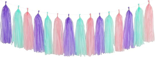 Pink-Purple Mint Mermaid Ocean-Themed Party-Decorations by Panduola