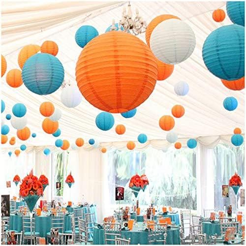 12Pcs 6, 12 Inch Mixed Sizes Royal Blue Paper Lanterns Decorative Chinese - Image 5
