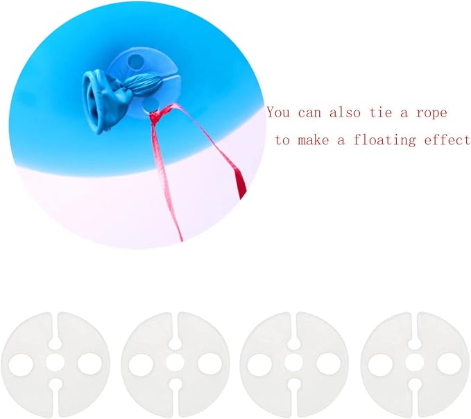 Balloon Clips DGBRSM 50pcs White Round Plastic Balloon Clips Wedding Party - Image 5