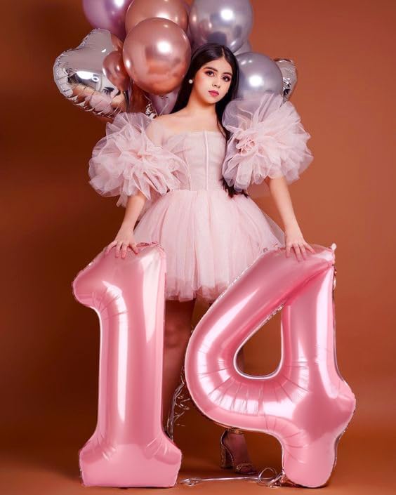 Number Balloons 14 Balloon 40 inch Pearl Pink - Image 2