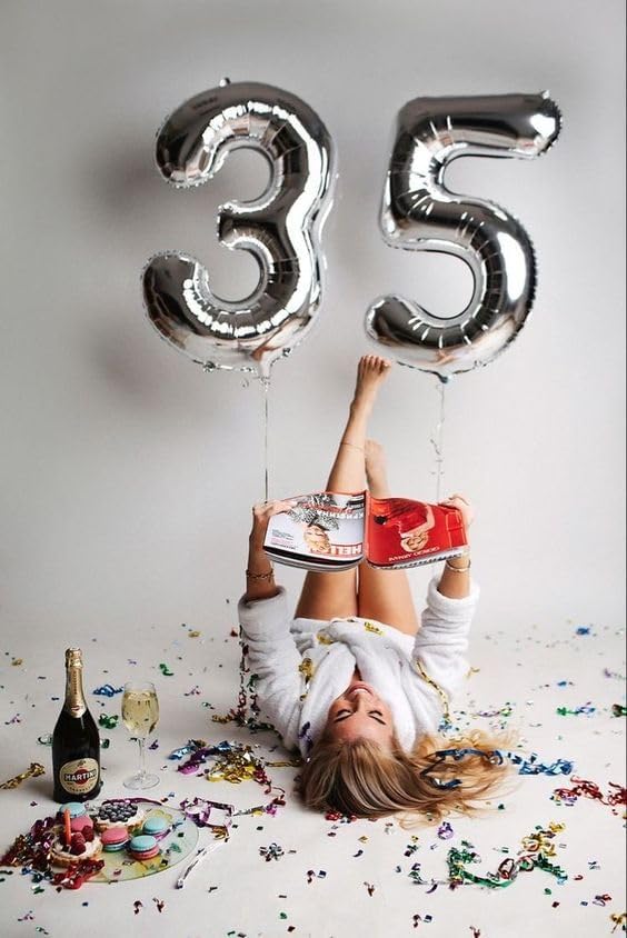 40 Inch Silver Number 8 Balloon Birthday Party Decorations - Image 8