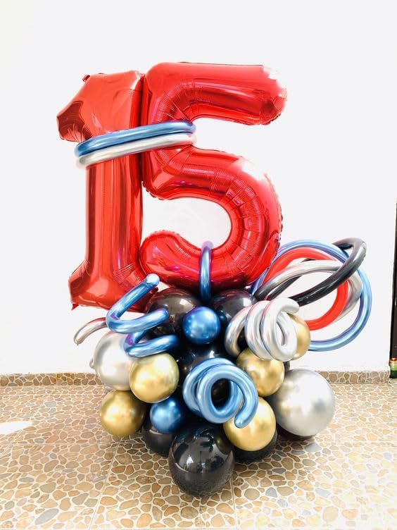 Red Number 40 Balloon 40 Inch - Image 7