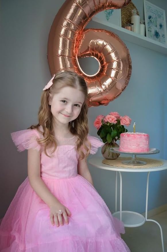 3 Balloon Numbers Birthday Decorations, 40In Rose Gold Balloons - Image 5