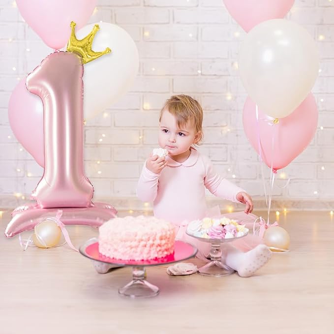 42 Inch Pink Foil Number 5 Balloon, 5th Pink Birthday Decorations | Giant - Image 4