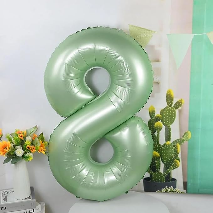 3 Balloon Number 40 Inch Olive Green Balloons - Image 5