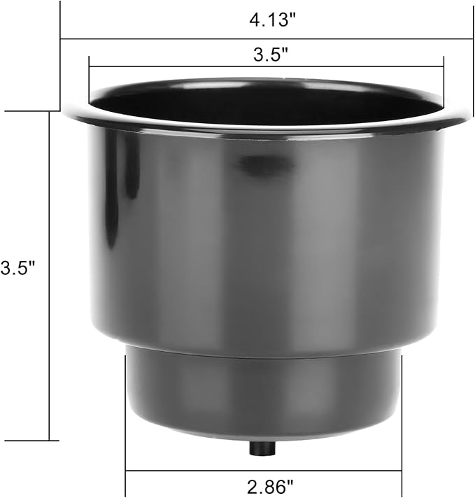 Amarine-Made Black Recessed Plastic Cup Drink Can Holder - Image 2