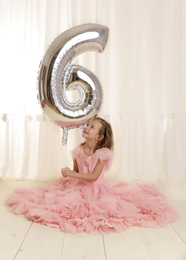 16 Balloon 40 inch Silver Number Balloons - Image 3