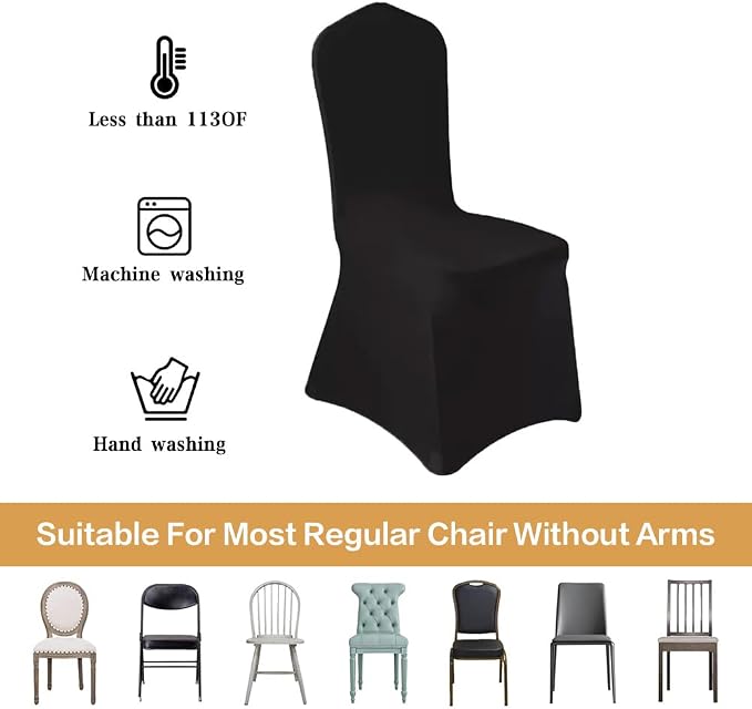 50 Pcs Black Washable Removable Universal - Image 4