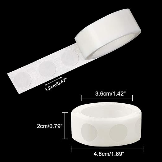 UPINS 800 Pcs Point Dots Balloon Glue Removable Adhesive Point Tape | 8 Rolls - Image 2