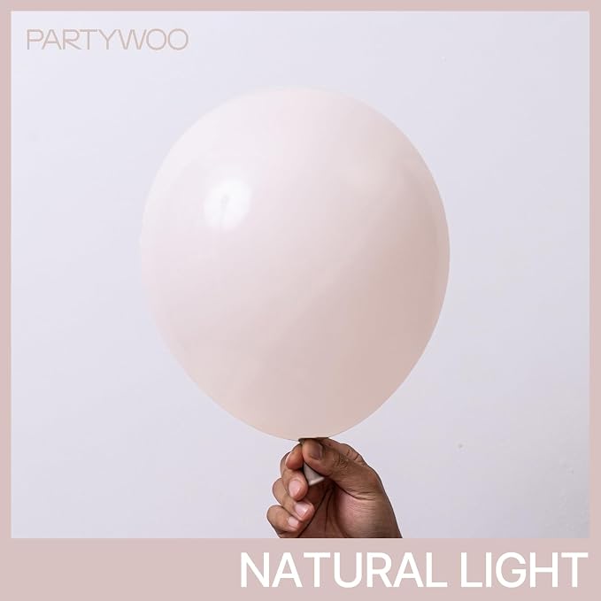 PartyWoo Beige Balloons 140pcs Boho Cream Ivory Neutral Color | 18 12 10 5 Inch - Image 2