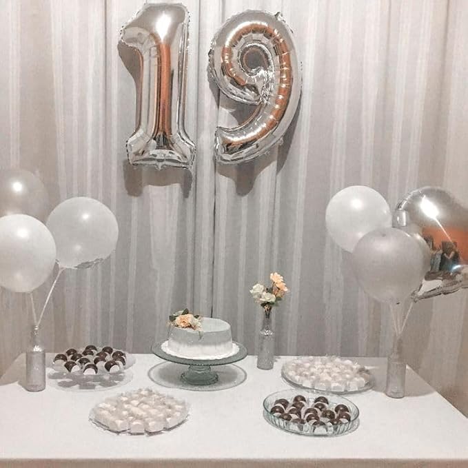 Silver Number 60 Balloon 40 Inch - Image 3