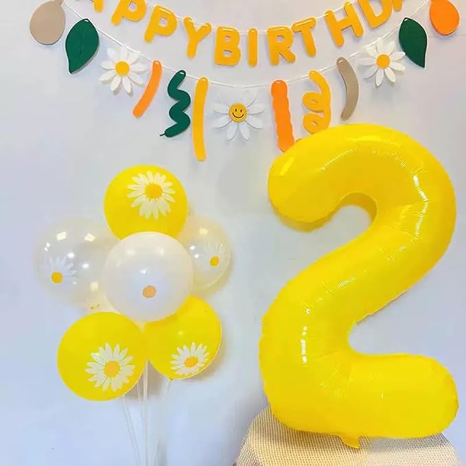40 inch Yellow Number Balloon Giant Foil Helium Balloons Number 4 Balloon - Image 6