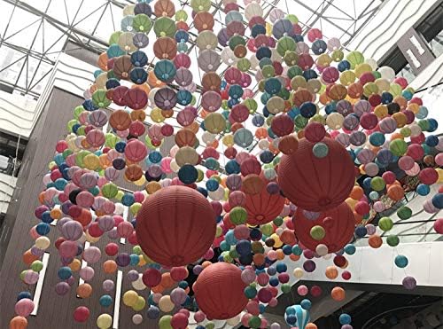 12Pcs 6, 12 Inch Mixed Sizes Black Paper Lanterns Decorative Chinese, Japanese - Image 5
