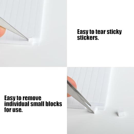 6000 Double-Sided Adhesive Pads, 10 Sheets Foam Dots Adhesive Foam Square Mount - Image 3
