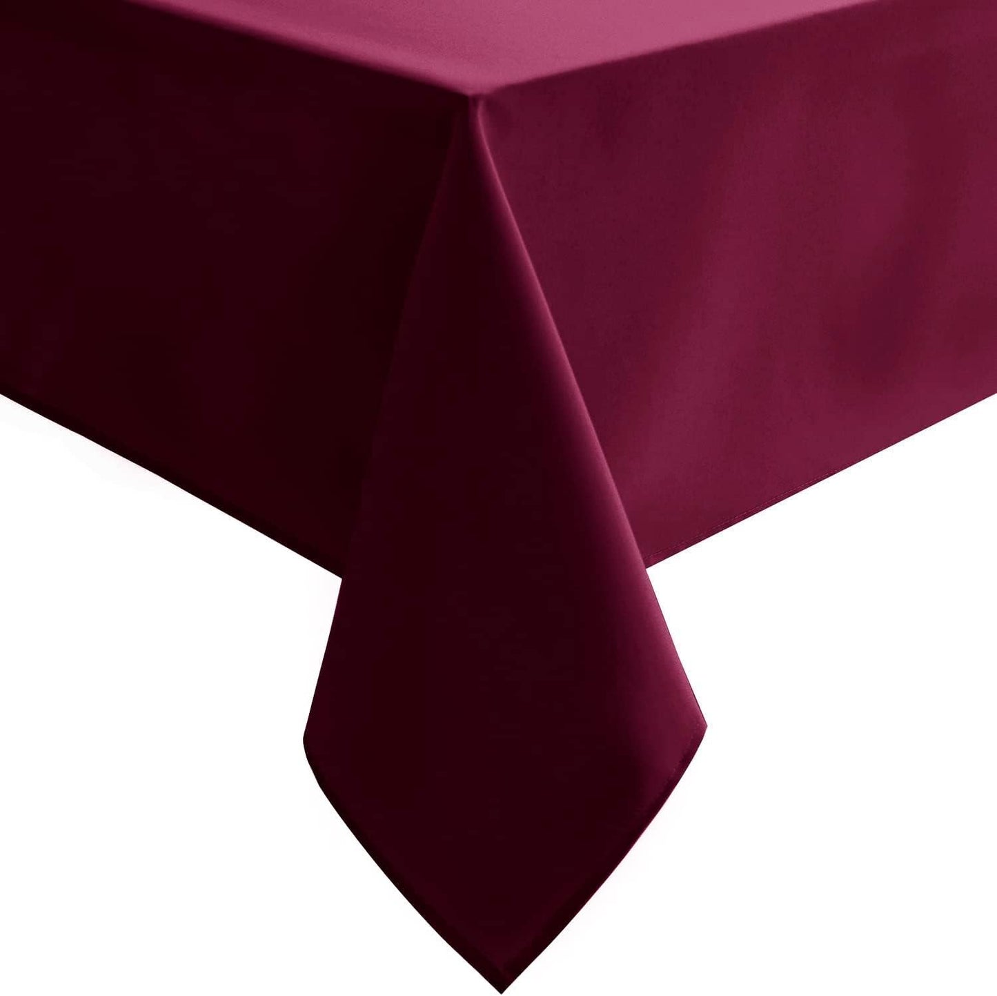 Hiasan Burgundy Tablecloth for Rectangle Tables - Waterproof Washable Polyester Fabric Table Cloth for Buffect Dining Birthday Party Wedding, 54 x 108 Inch