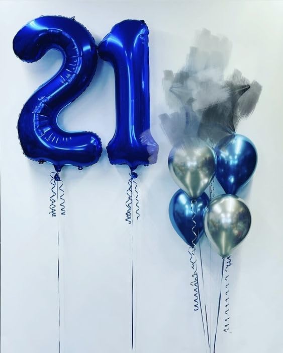 Number Balloons 4 Balloon 40 inch Blue - Image 3
