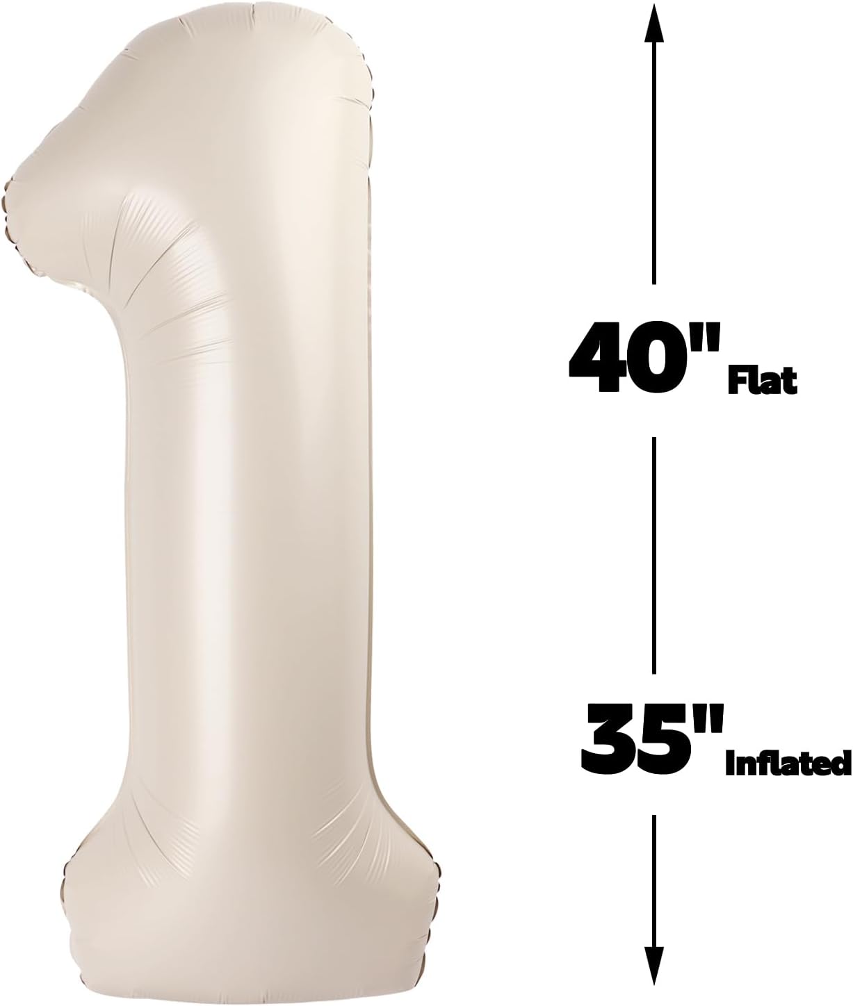 Cream White 40 Inch 10 100 Number Balloons, 10 100 Decorations for 10 100 Birthday, Foil Giant Birthday Graduations Anniversary Party Balloons