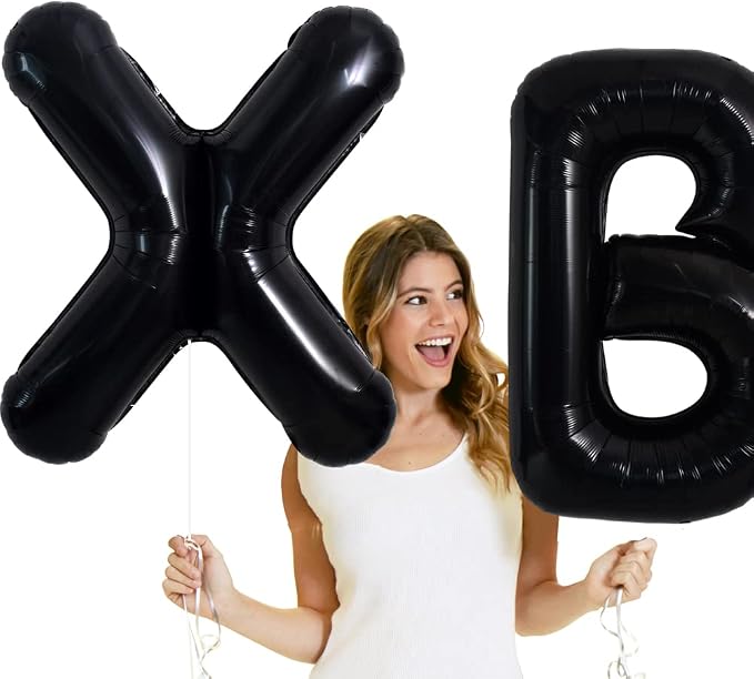 TONIFUL 40 Inch Large Black X Letter Balloon - Image 5