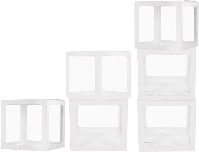 uxcell 5 Pcs Party Balloon Boxes, Transparent Balloon Boxes by uxcell