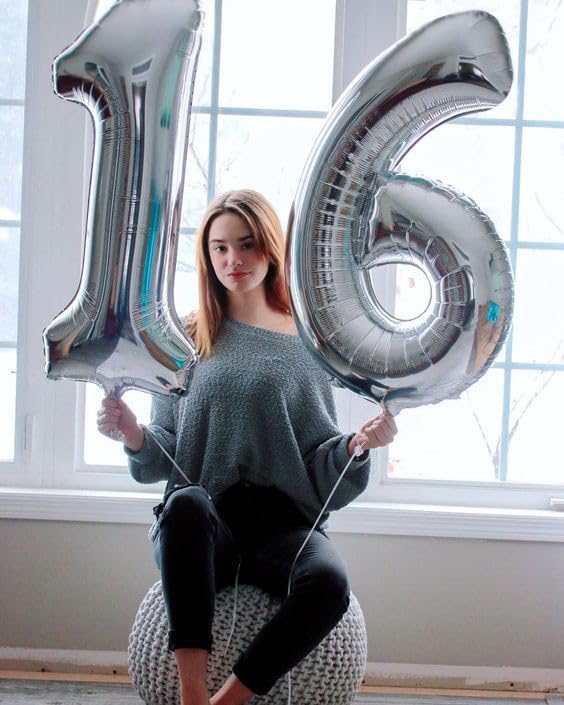 Silver Number 15 Balloon 40 Inch, 15th Birthday Decorations Men Women | Foil - Image 3