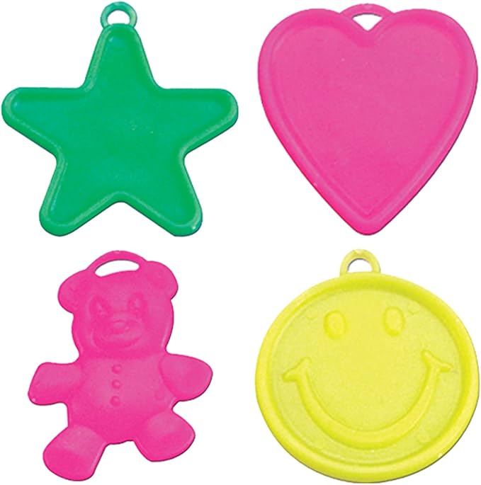 PMU 8-gram Plastic Balloon Weights Neon Assorted Pkg/5 by PMU