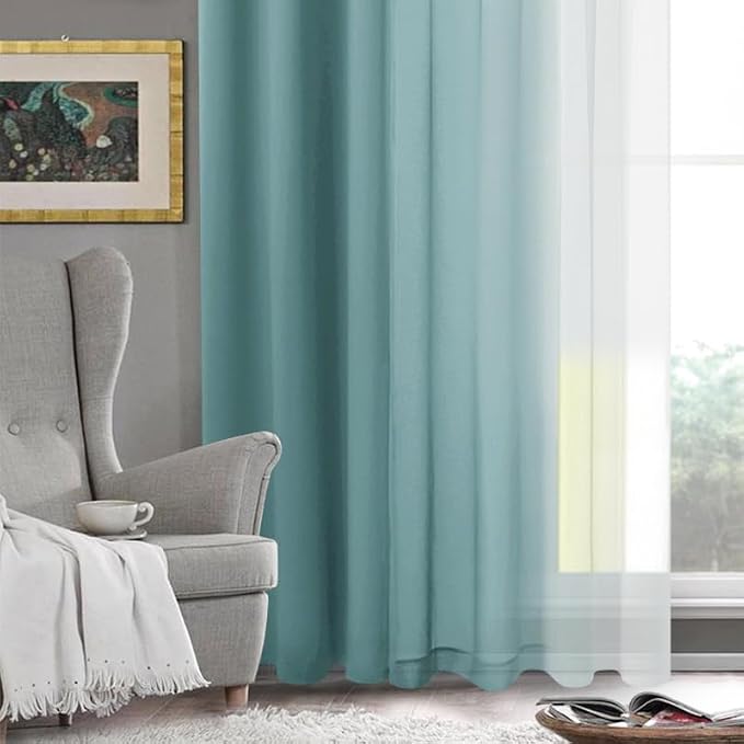 DWCN Ombre Short Sheer Curtains - Image 7