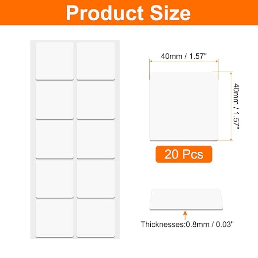 HARFINGTON 20pcs Double Sided Sticky Tape Dots, Adhesive Two Sided Nano Dots - Image 2
