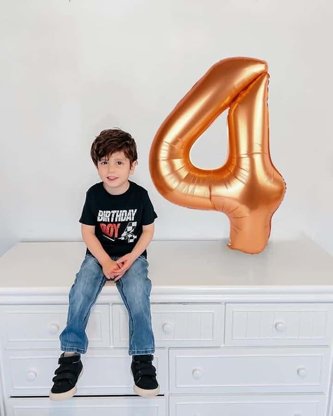 4 Balloon - Orange Birthday Number Balloons, 40 Inch Decorations Men Women | - Image 7