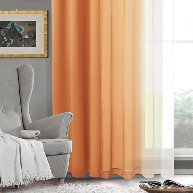 DWCN Ombre Short Sheer Curtains - Image 6