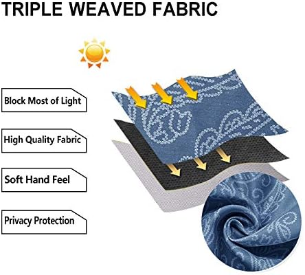 DWCN Blackout Ombre Damask Curtains - Image 6