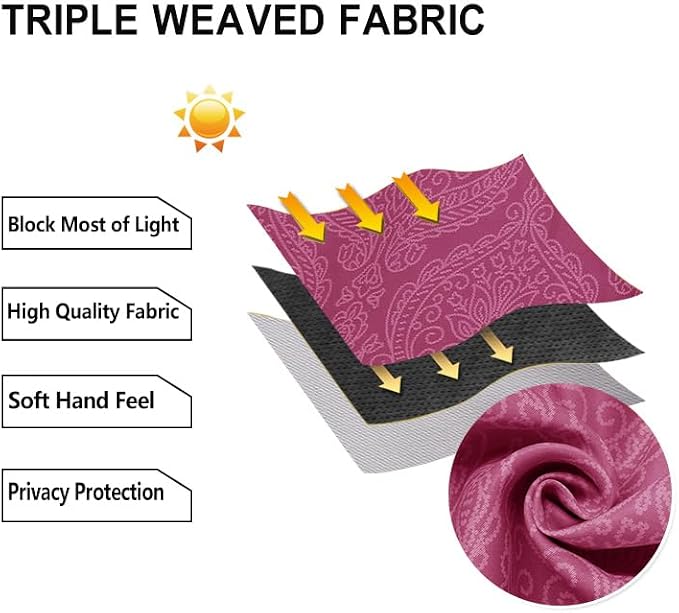 DWCN Ombre Blackout Curtains for Bedroom - Image 6