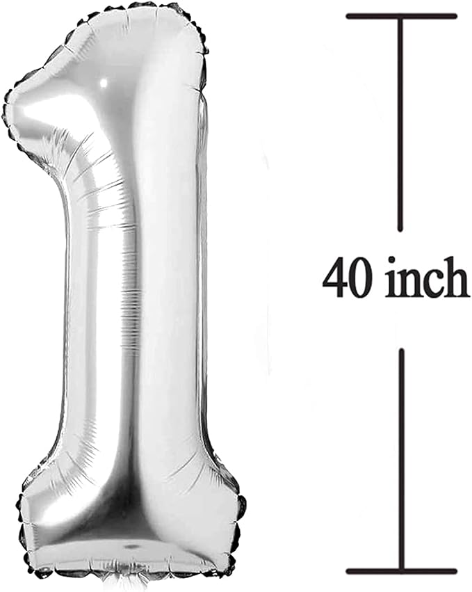 Silver 18 Number Balloons Big Giant Jumbo Large Number 18 Foil Mylar Balloons - Image 2