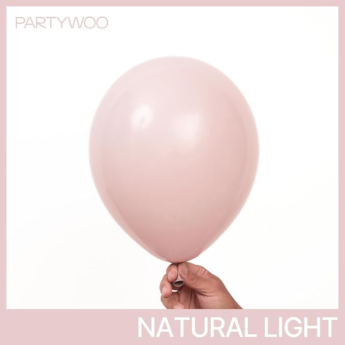 PartyWoo Dusty Pink Balloons 152pcs Different Sizes of 18 12 10 5 Inch Boho - Image 2