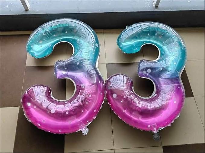 7 Balloon - Starry Sky Birthday Number Balloons, 40 Inch Party Decorations | - Image 4