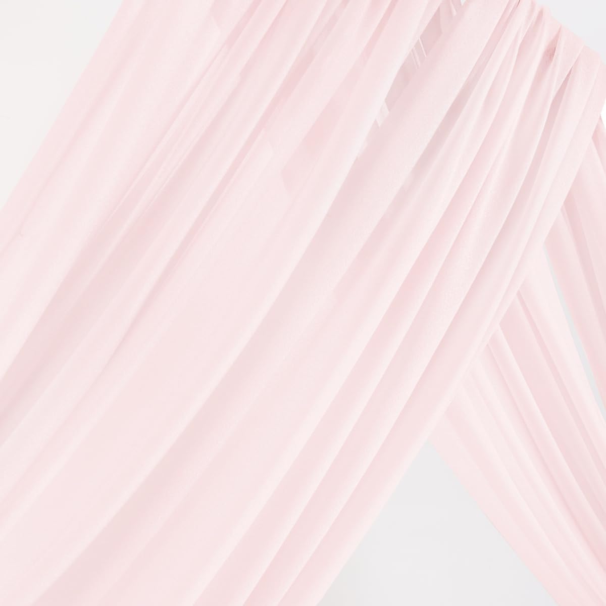 MLMW Wedding Arch Draping Fabric 2 Panels 29" x 20Ft Easter Pink Sheer Wedding Arch Backdrop Drapes Outdoor Curtain for Ceremony Party Background Ceiling Decor