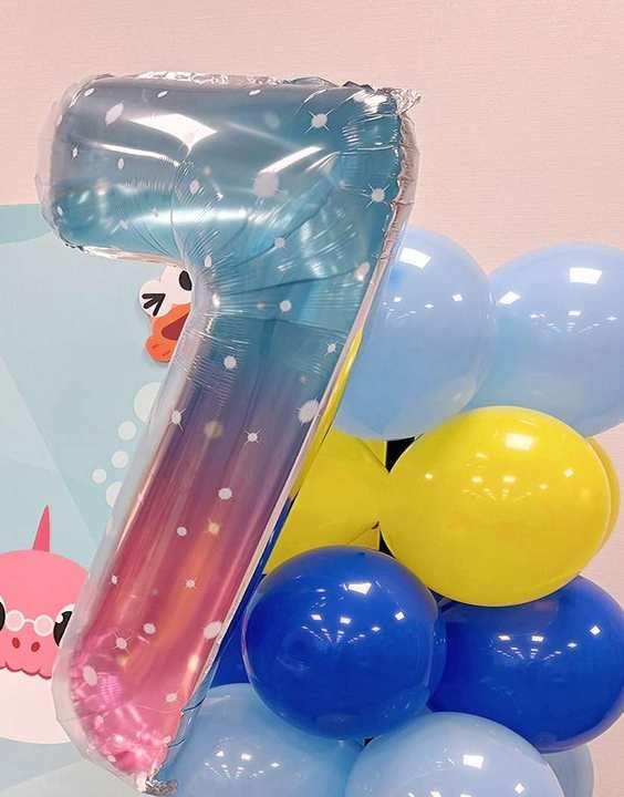 Starry Sky Number 6 Balloon 40 Inch, 6th Birthday Decorations Men Women | Foil - Image 9