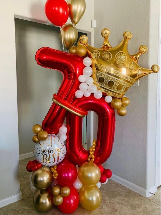 Red 11 Balloon - Number Balloon 40 Inch, 11th Red Birthday Decorations | Large - Image 7