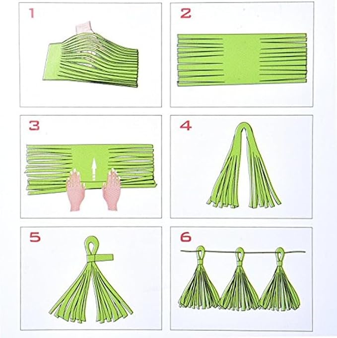 Black, Paper Tassel Banner, Table Decor, DIY Kits - - Image 4