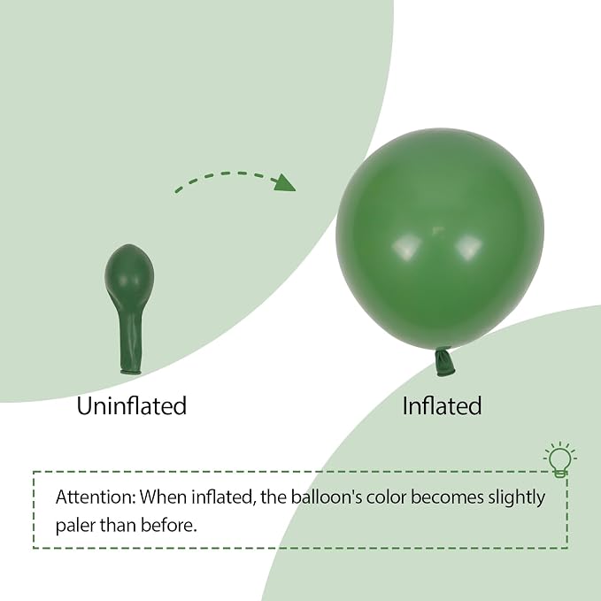 Sage Green Balloons 12 inch, Light Pastel Green Latex 50pcs Party Balloons | - Image 4